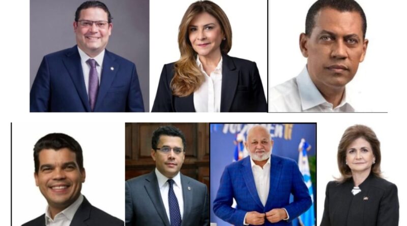 Los 07 precandidatos presidenciales del PRM con mayores posibilidades de ganar la convención interna, de cara a las elecciones del 2028.