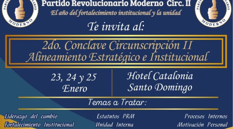 PRM de la circunscripción 2 del exterior convoca Segundo Cónclave en SD